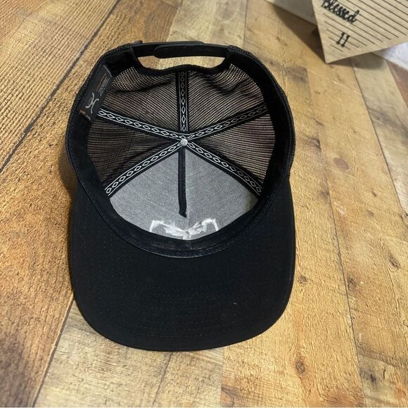 Hooey Men's "Doc" blue Black 5 Panel Trucker Cap - Picture 6 of 7